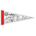 "Color-Me" Pennant w/ 1" Sewn Strip (5"x12")